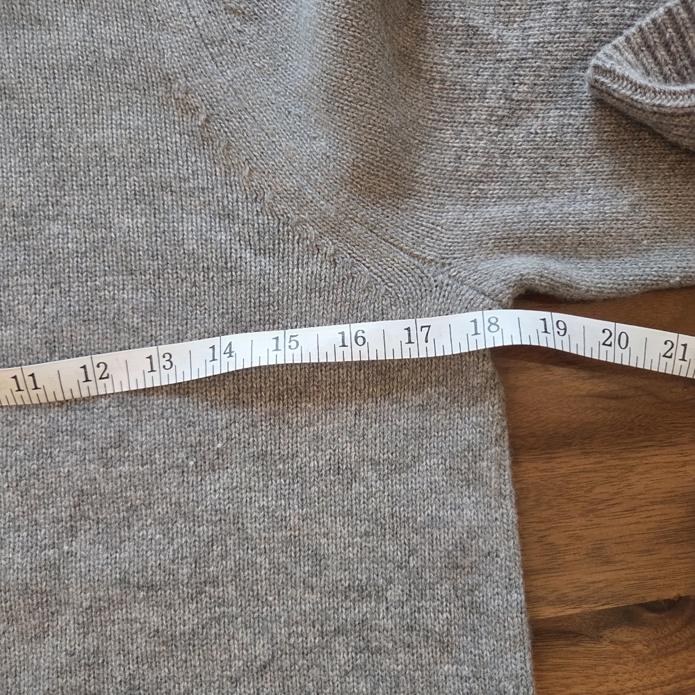 J. Crew Wool Cashmere Blend Turtleneck Sweater Heather Gray, Size Small - Picture 7 of 13
